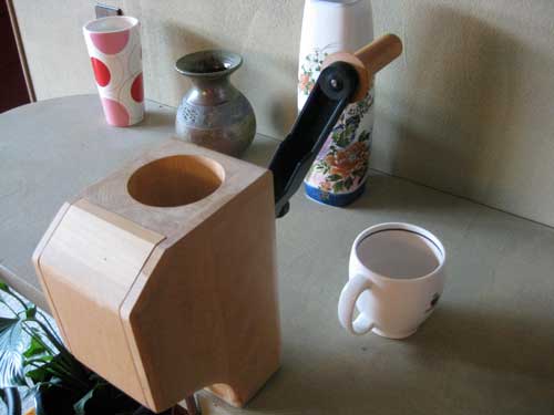 Hand Coffee Grinder made of Wood